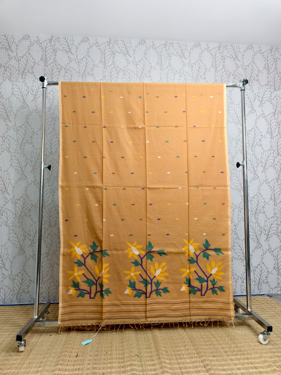 Premium mul cotton needle jamdani saree