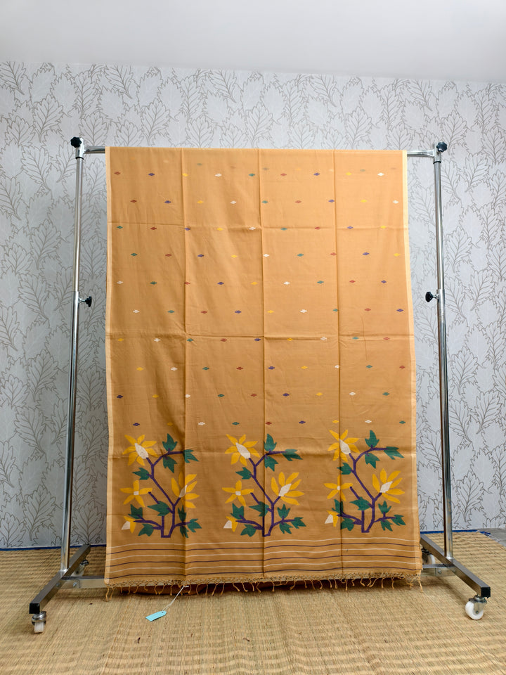 Premium mul cotton needle jamdani saree