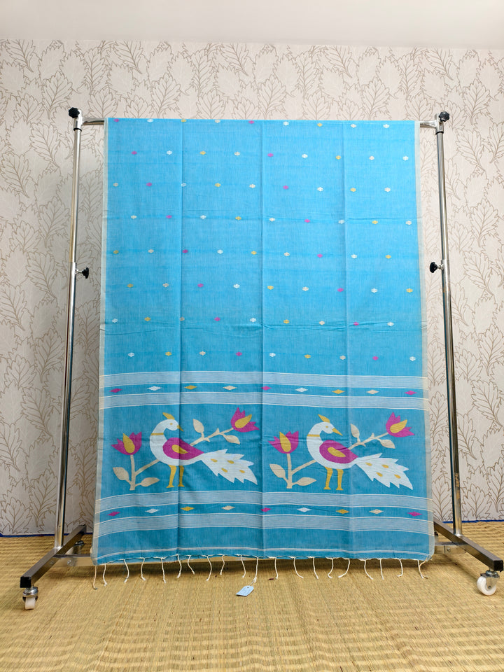 Cotton by cotton needle jamdani saree