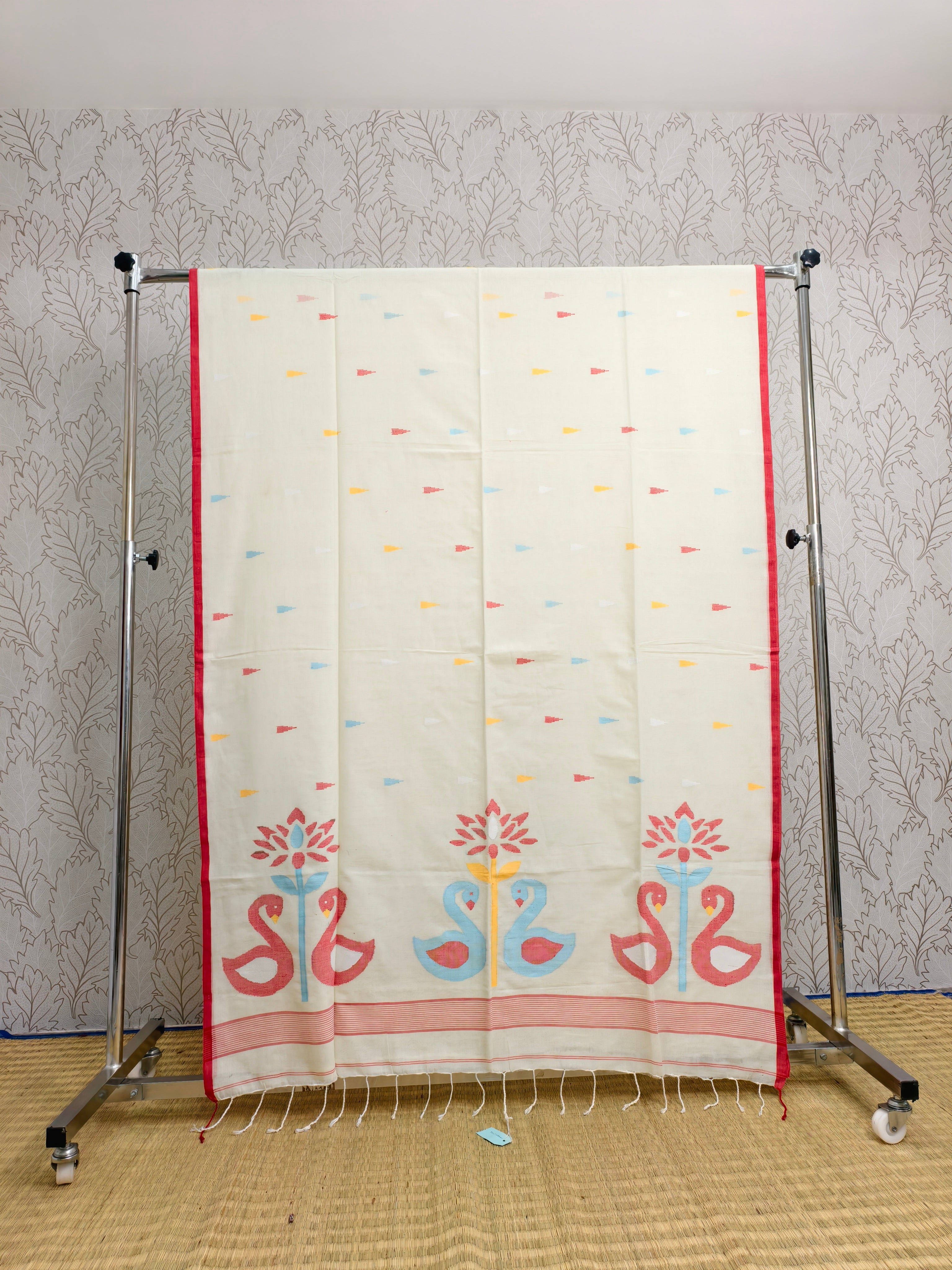 Cotton by cotton needle jamdani saree
