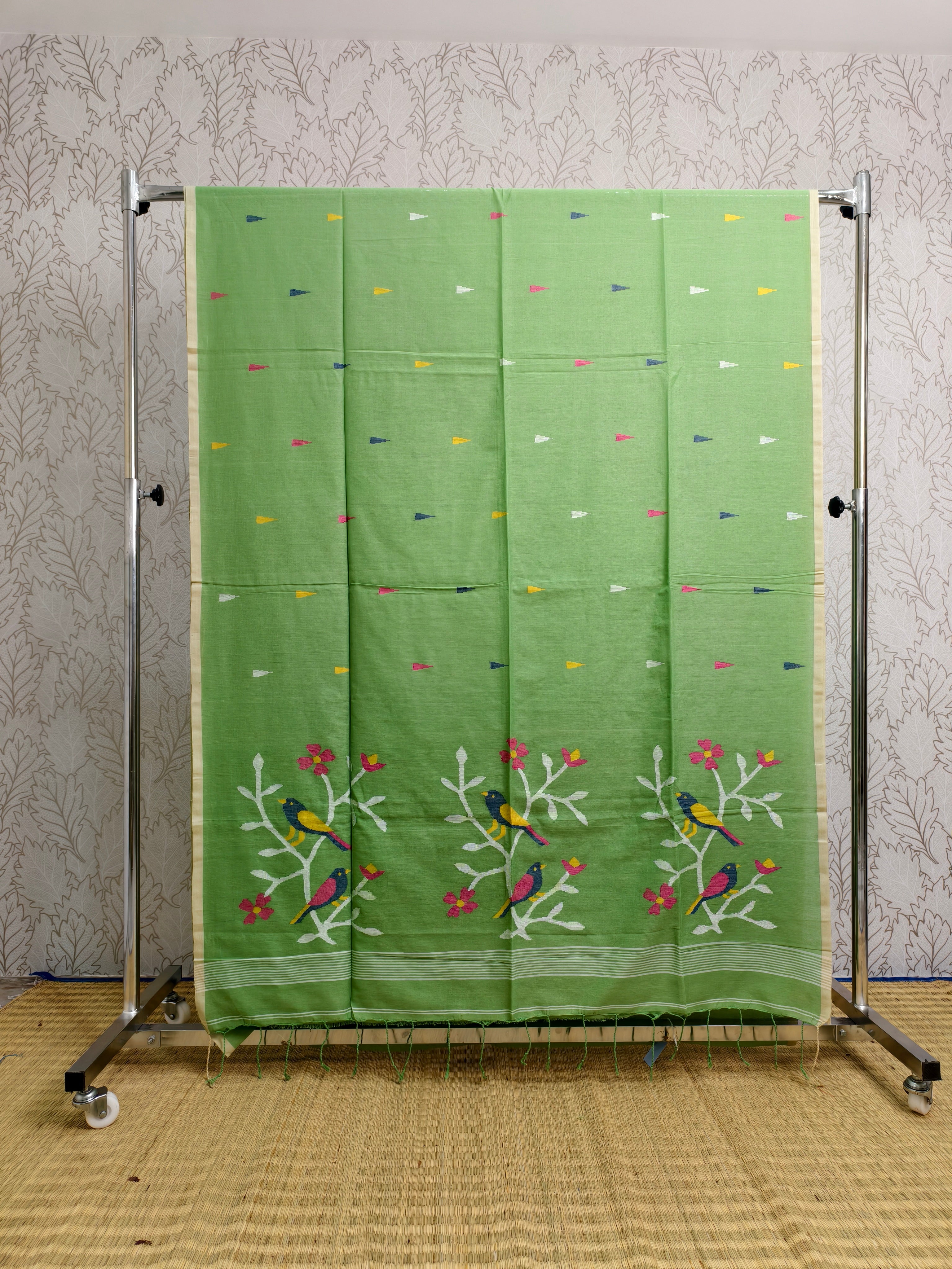 Cotton by cotton needle jamdani saree