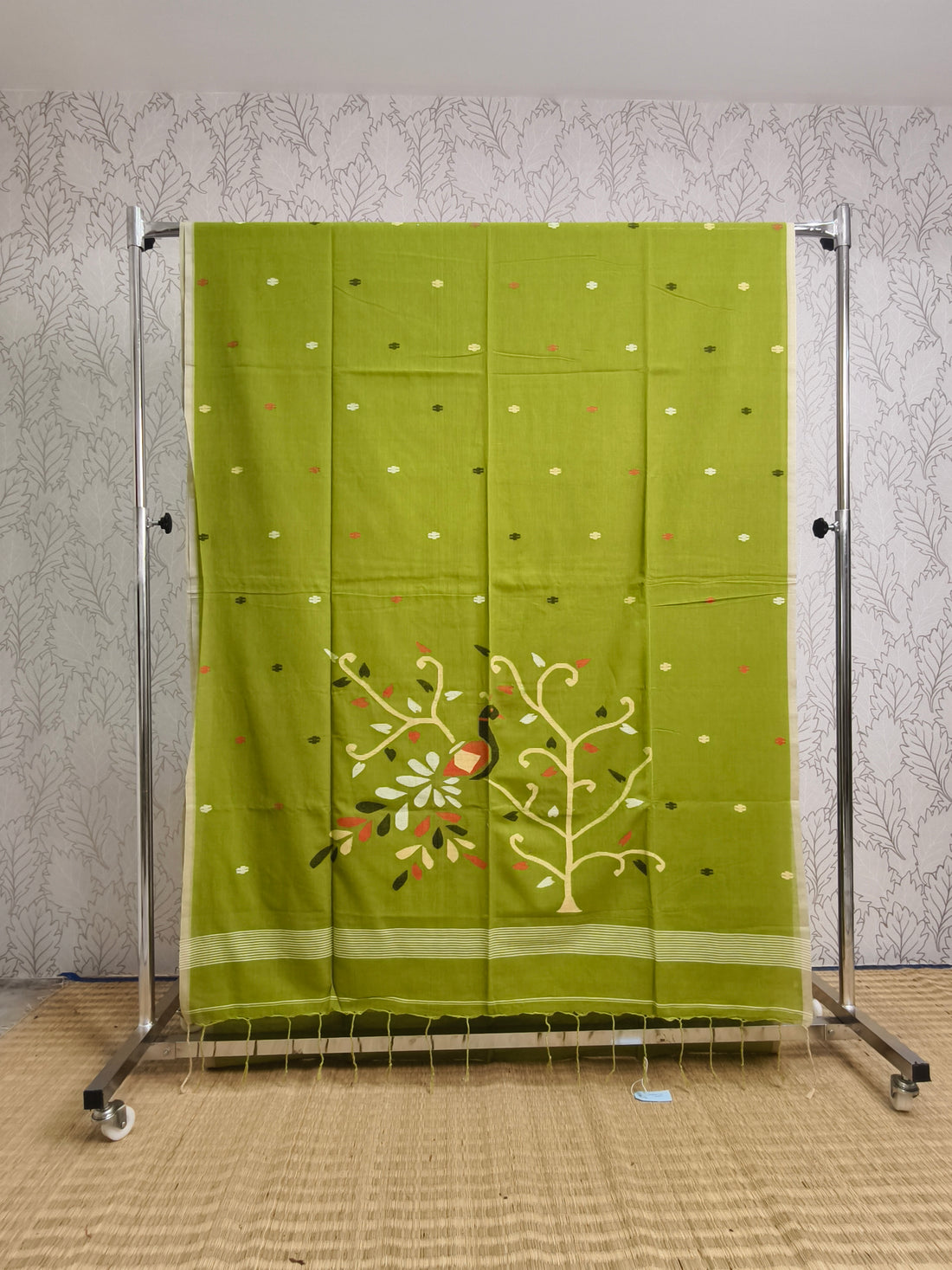 Cotton by cotton needle jamdani saree