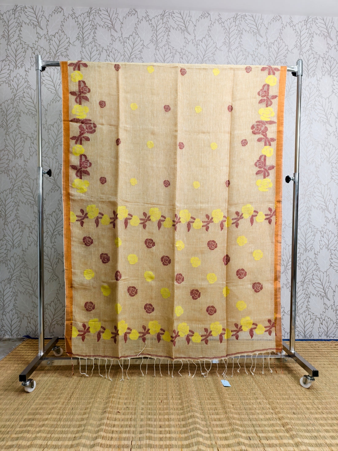 Linen by Linen needle jamdani saree