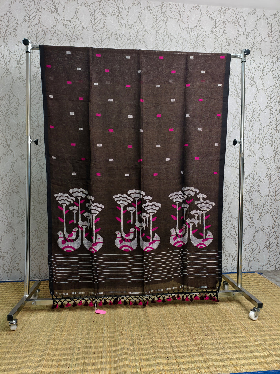 Linen by Linen needle jamdani saree