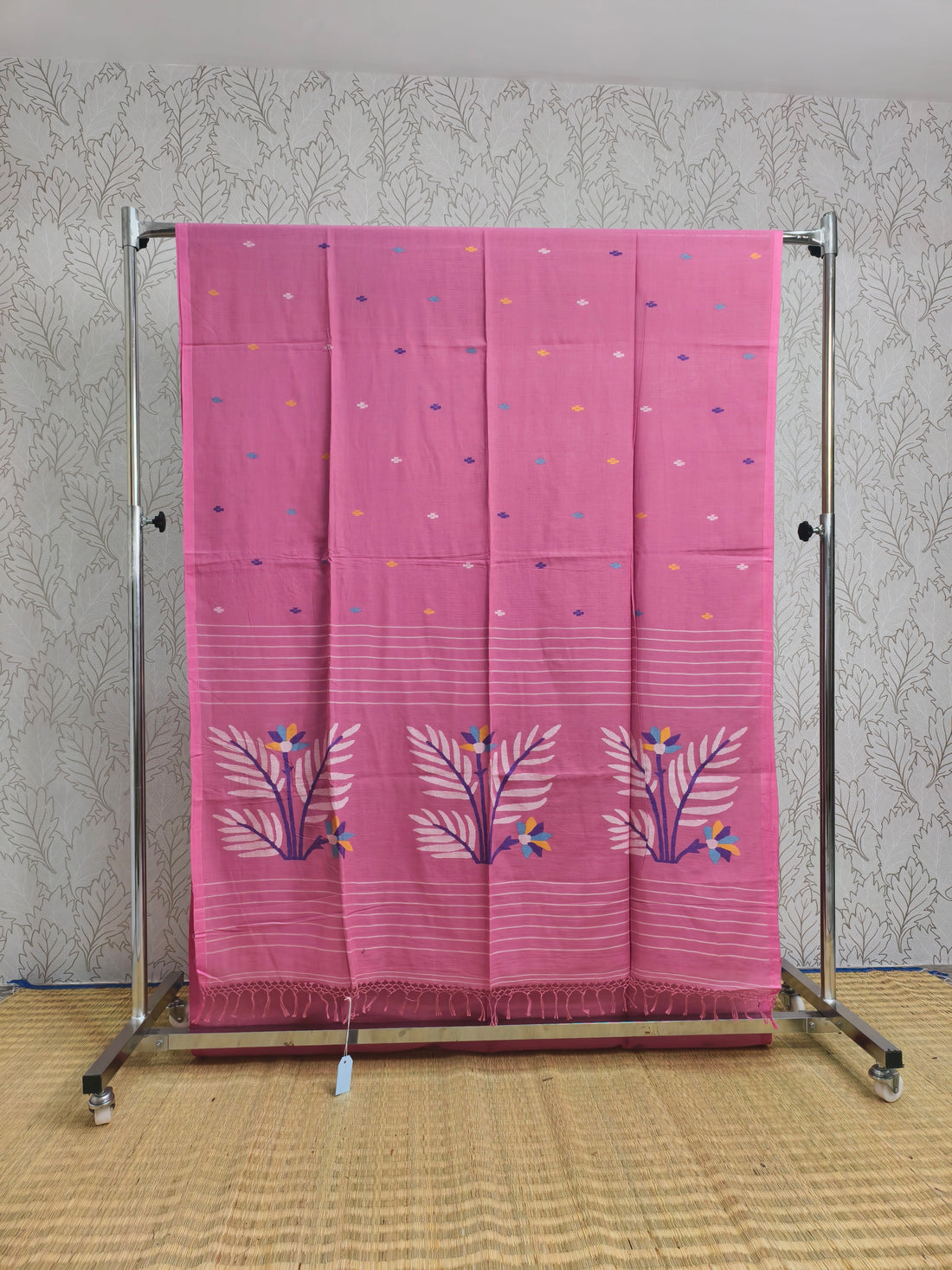 Premium mul cotton needle jamdani saree