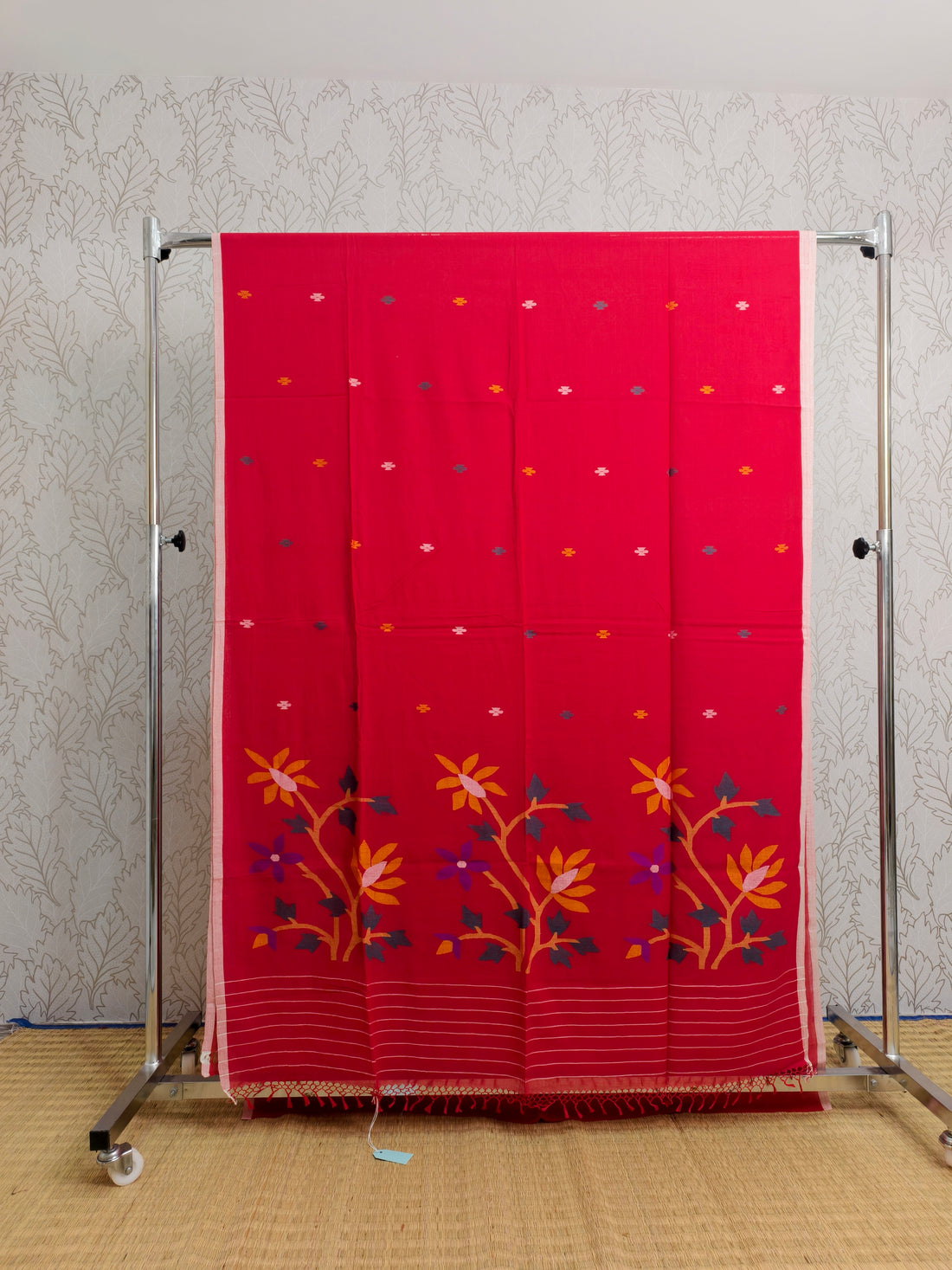 Premium mul cotton needle jamdani saree