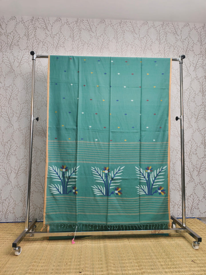 Premium mul cotton needle jamdani saree