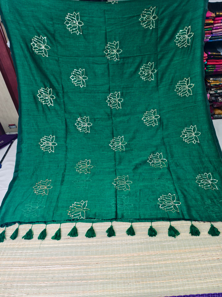 Premium mul cotton lotus sequence saree