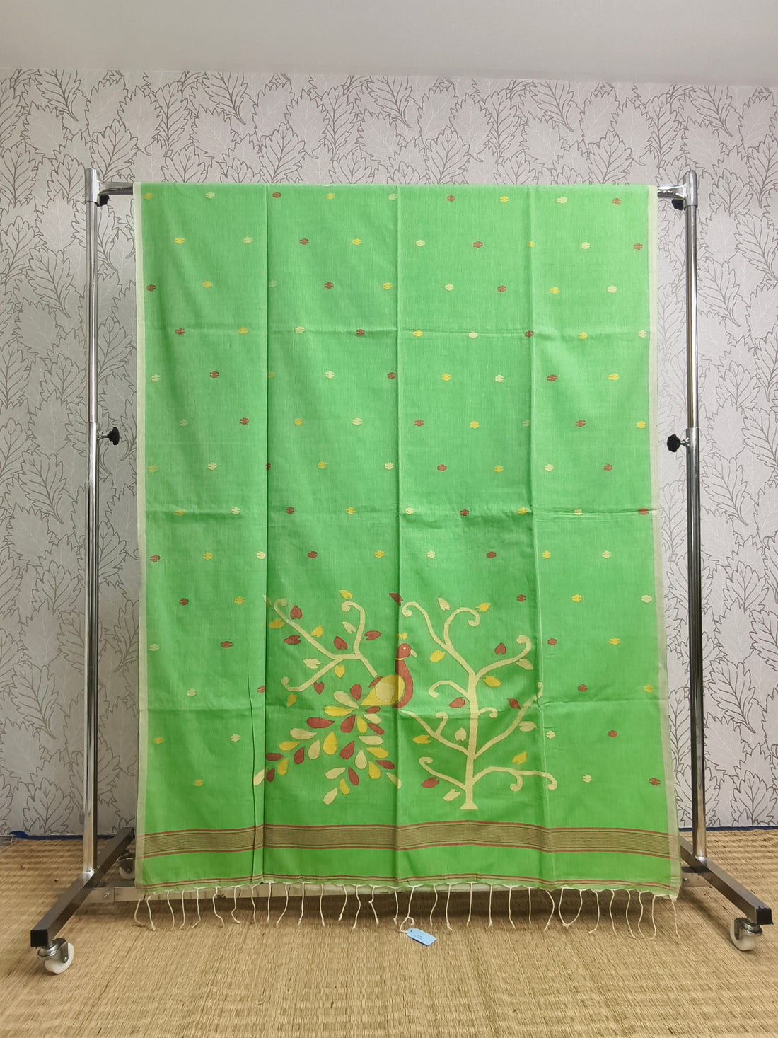 Cotton by cotton needle jamdani saree