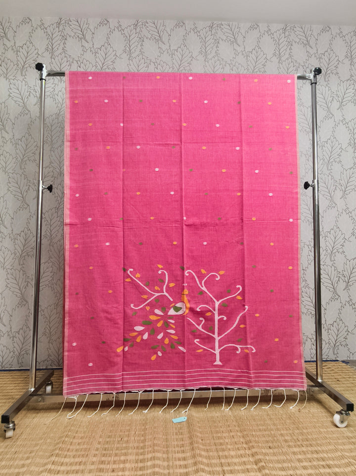 cotton by cotton needle jamdani saree