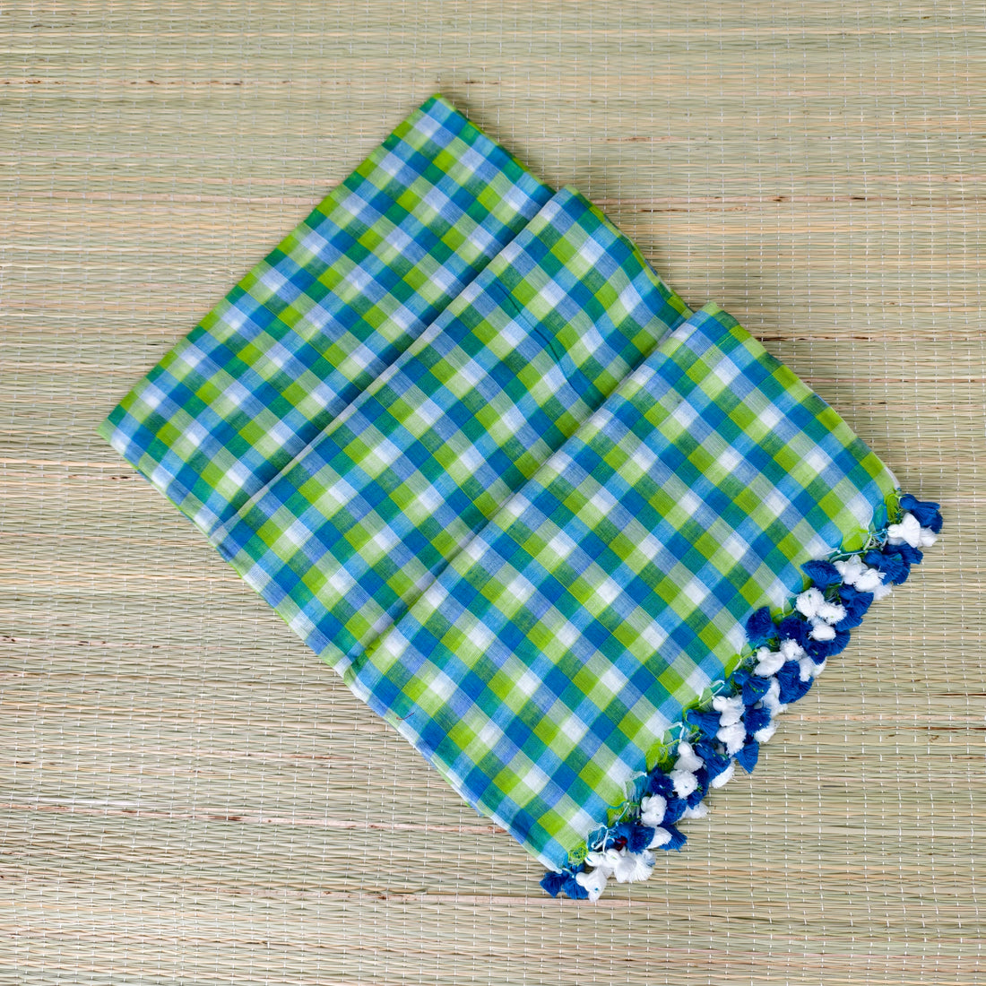 Premium mul check saree