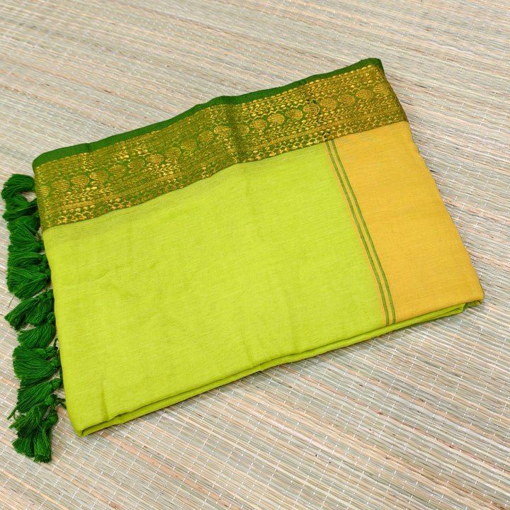 Premium mul cotton saree with kanchi border