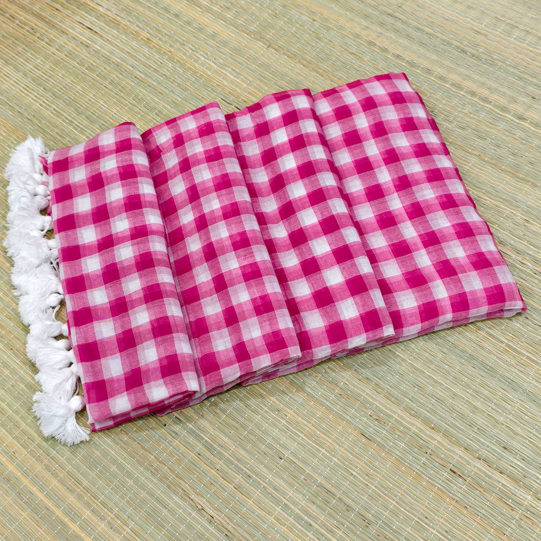 Premium Mul cotton big check saree
