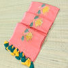 Premium flower sequence embroidery mul cotton saree