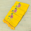 Premium flower sequence embroidery mul cotton saree