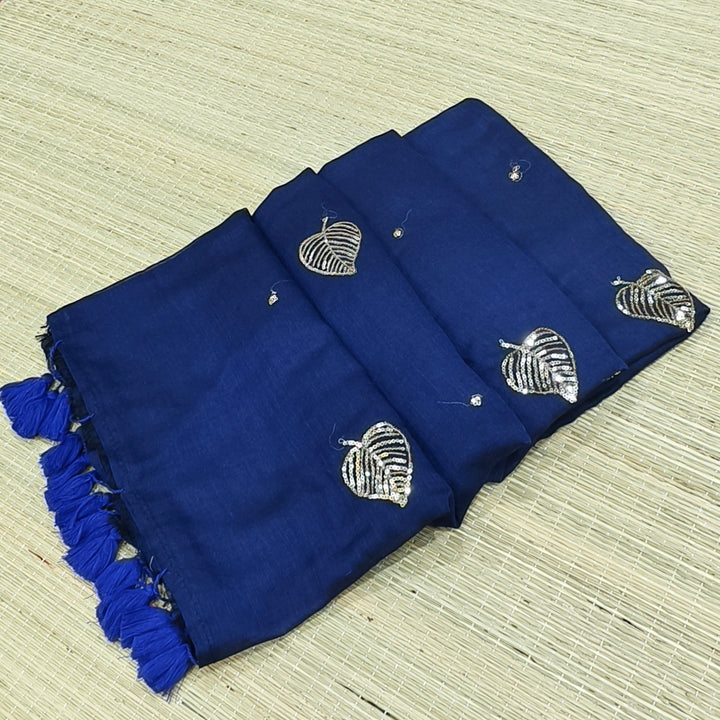 Premium mul with leaf sequence all over saree