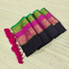 mul cotton saree with kanchi border