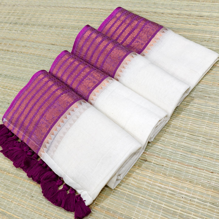 mul cotton saree with nakshi kanchi border