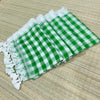 mul check cotton saree with lace