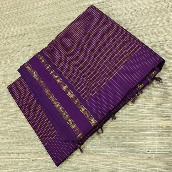 Kalyani cotton check saree