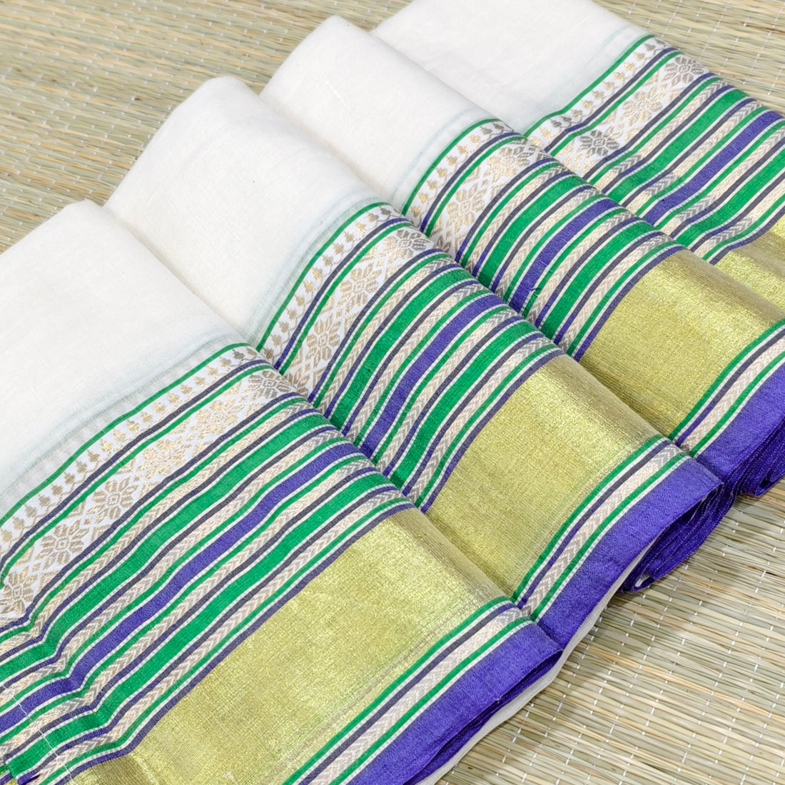 mul cotton saree with zari border