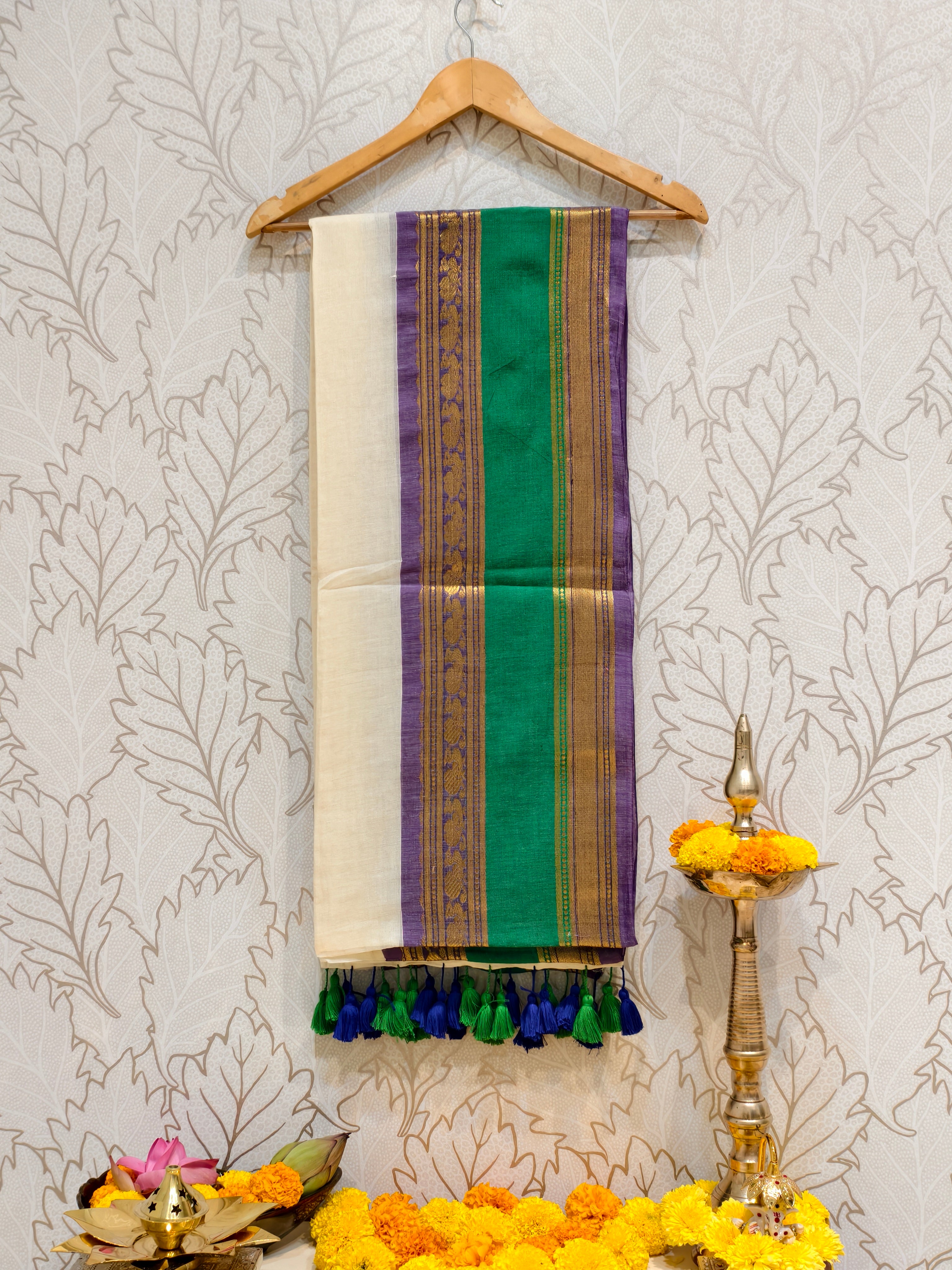 premium mul cotton saree with kanchi border- PMK12