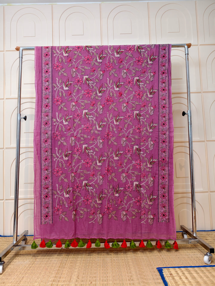 Premium Mul cotton kantha stich saree