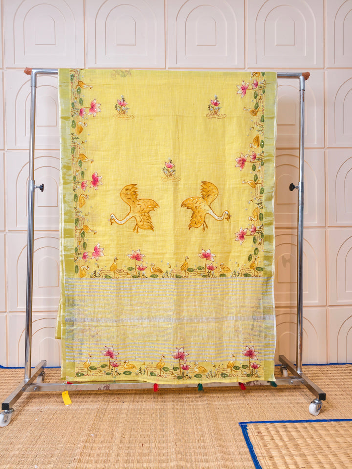Linen cotton with bullion knot embroidery BN1