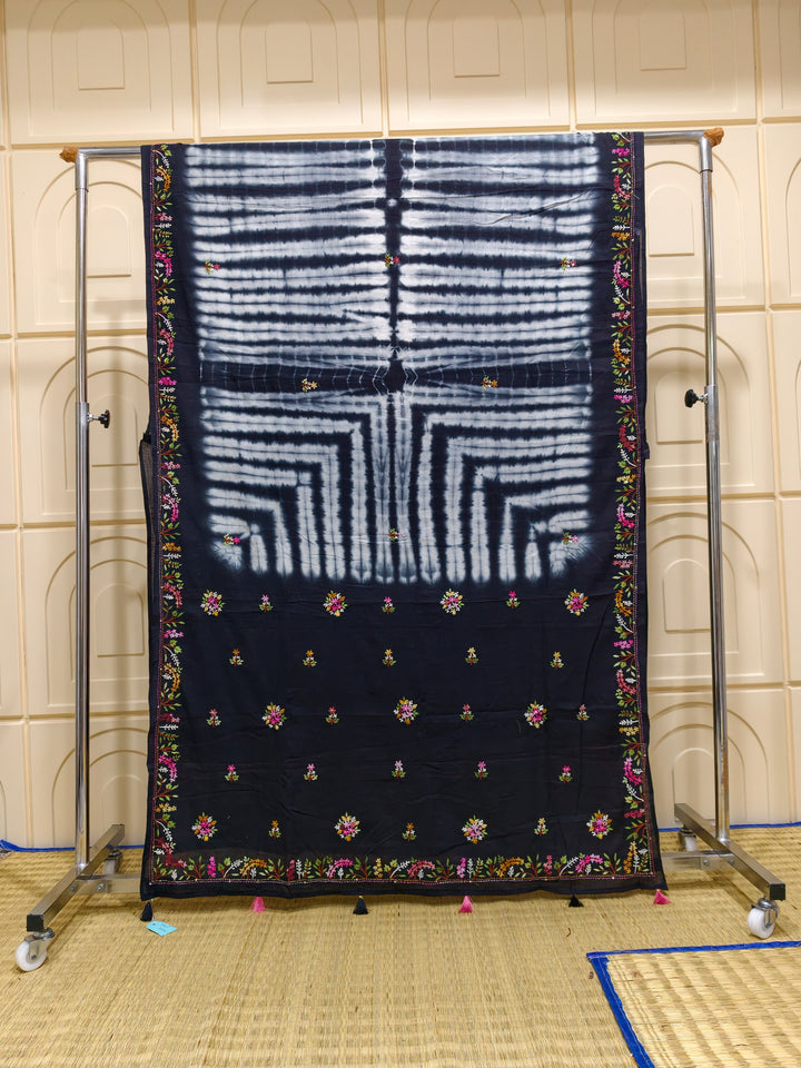 Premium Mul cotton saree with bullion knot embroidery BN9