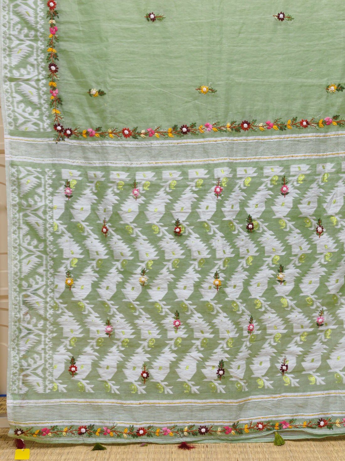 Linen by Linen saree with bullion knot saree BN11