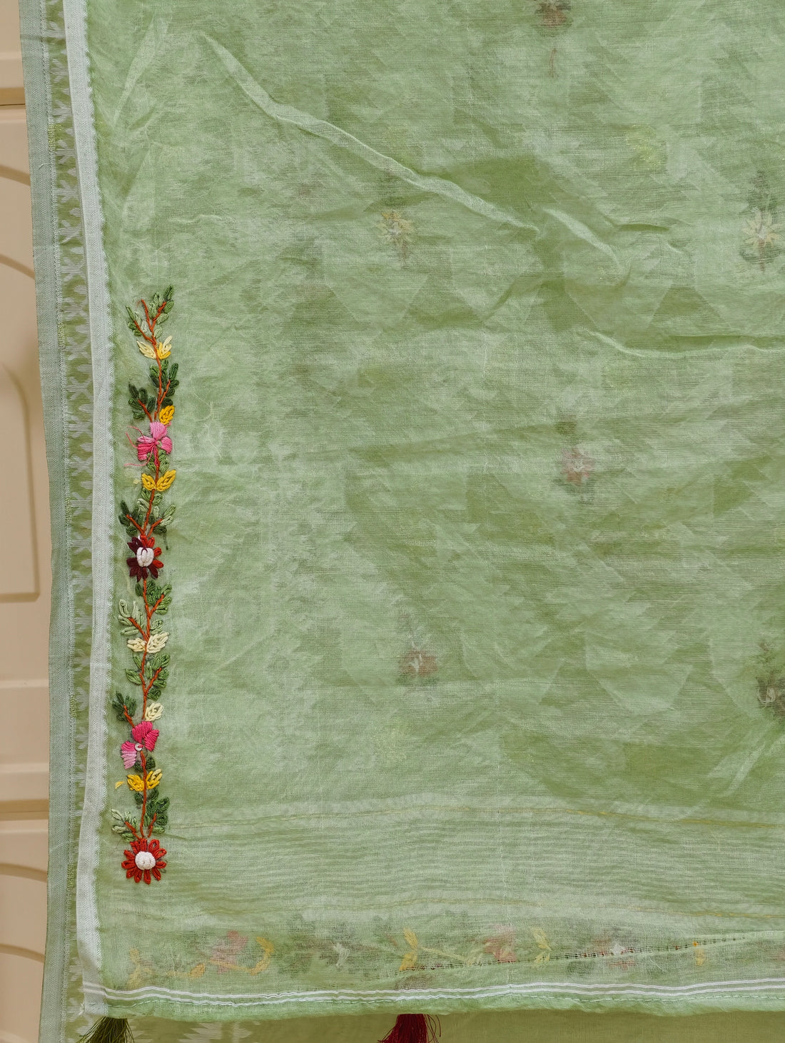 Linen by Linen saree with bullion knot saree BN11