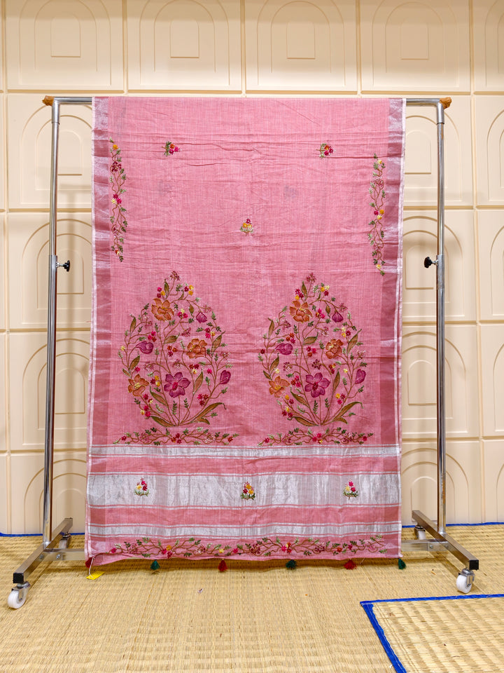 Linen by Linen bullion knot saree BN12