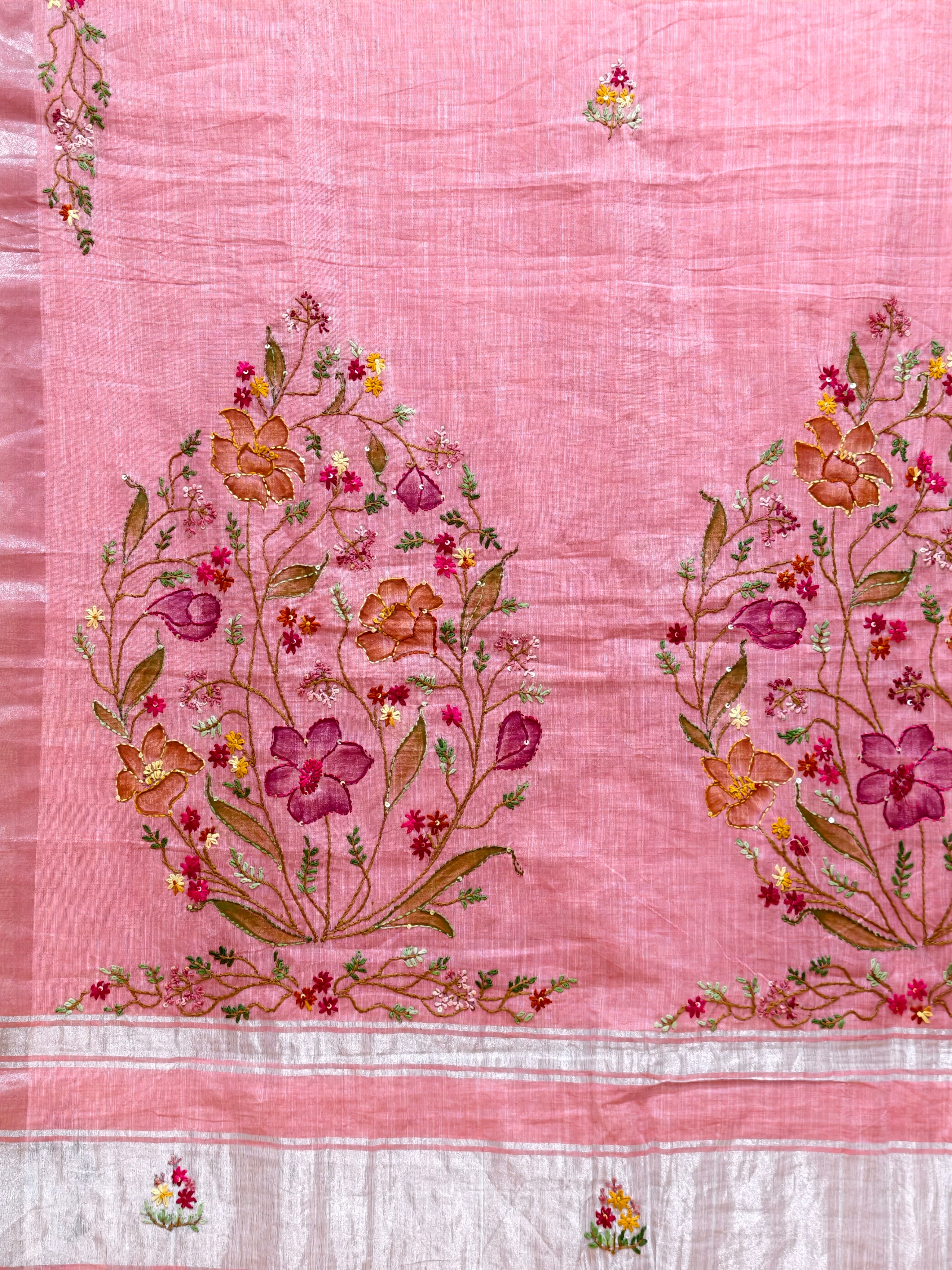 Linen by Linen bullion knot saree BN12
