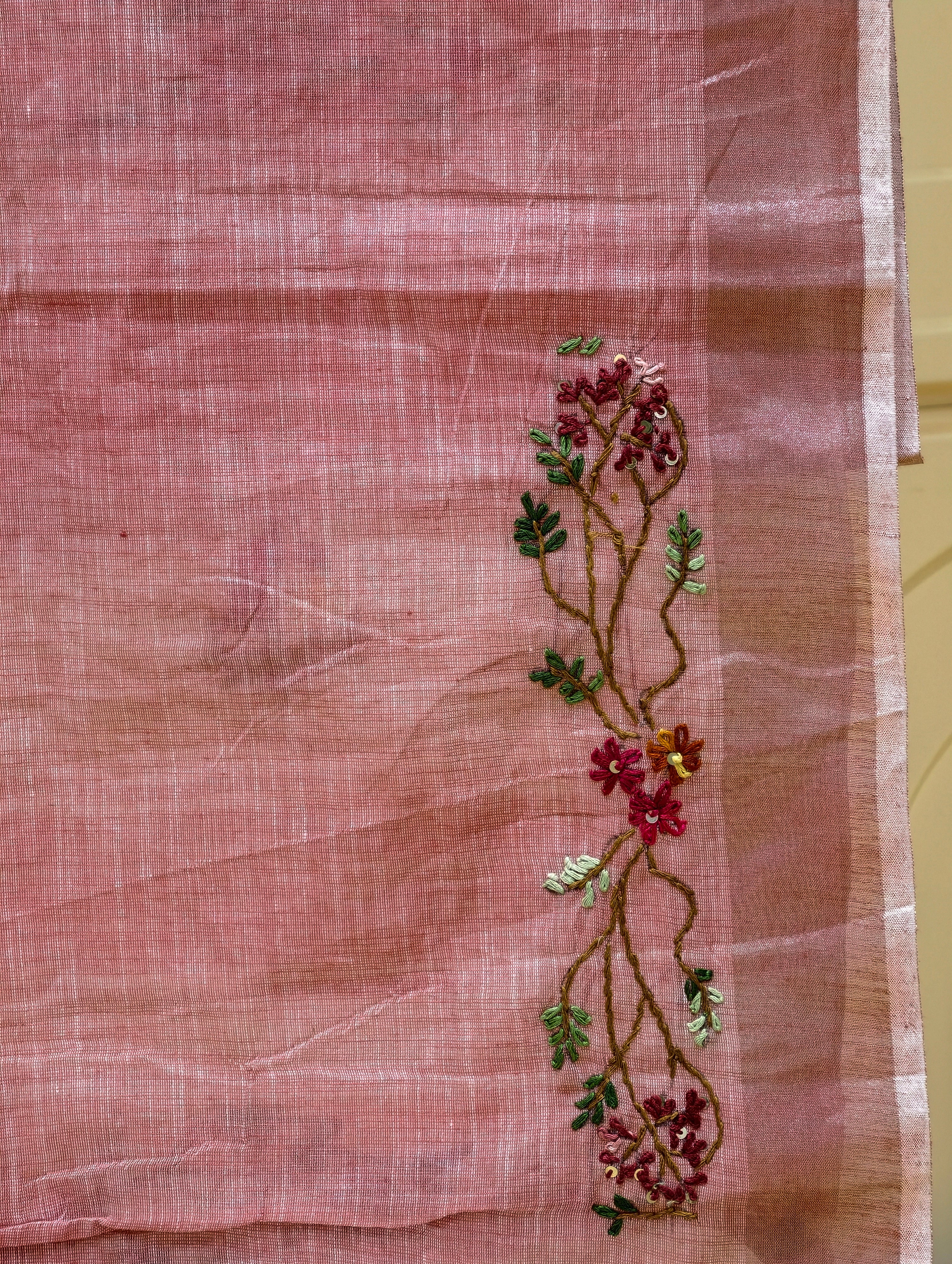 Linen by Linen bullion knot saree BN12