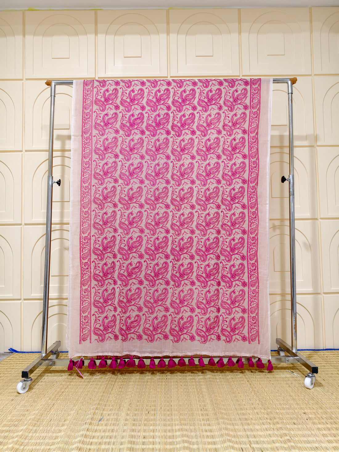 Premium Mul cotton chikankari saree