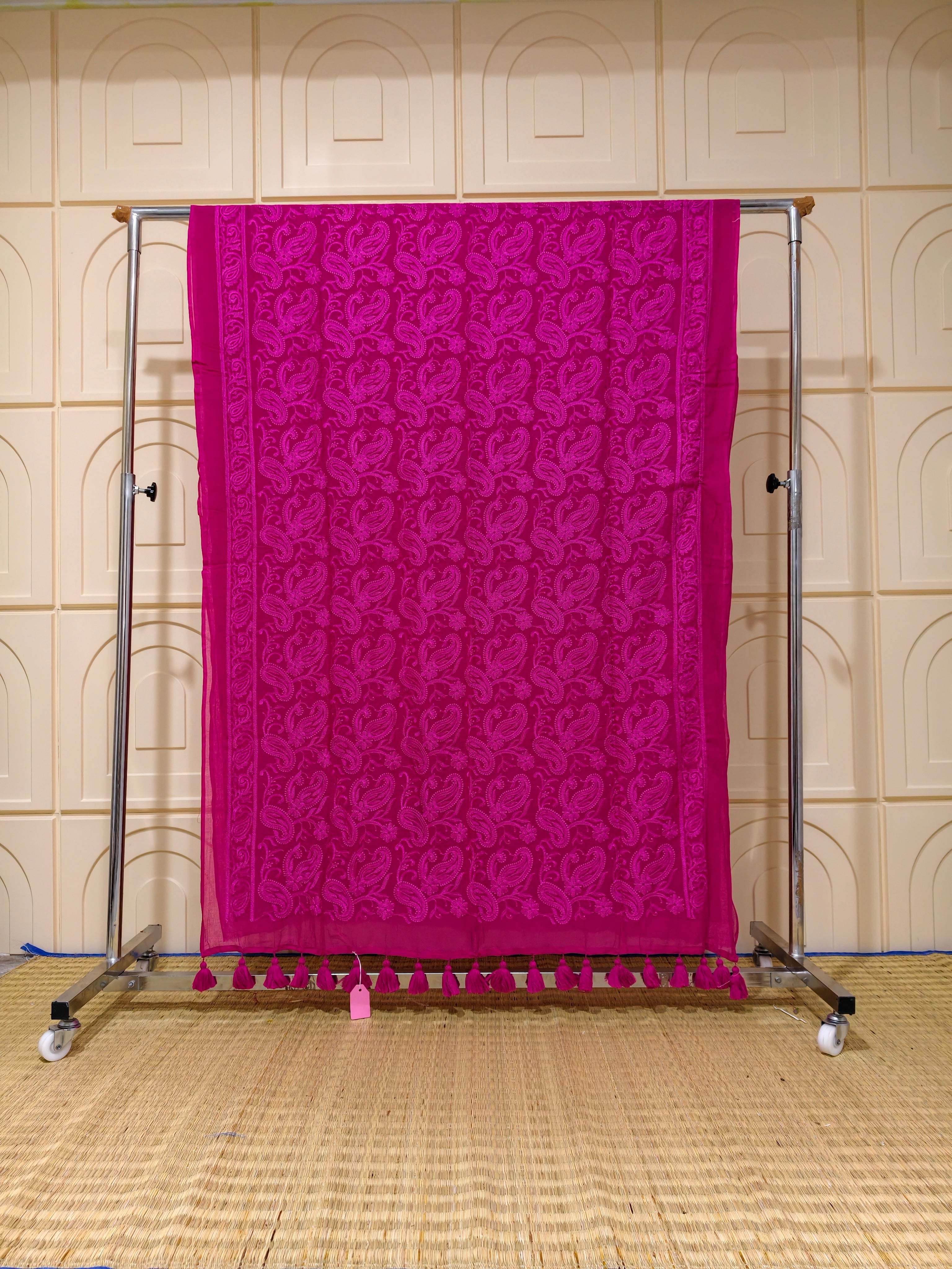 Premium Mul cotton chikankari saree