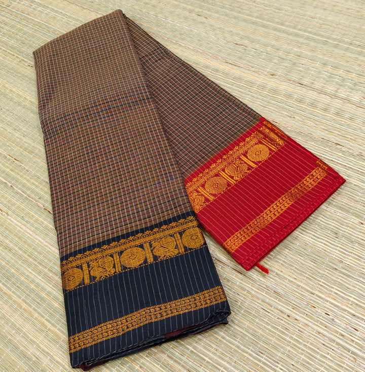Narayanpet cotton saree with ganga jamuna border NC14