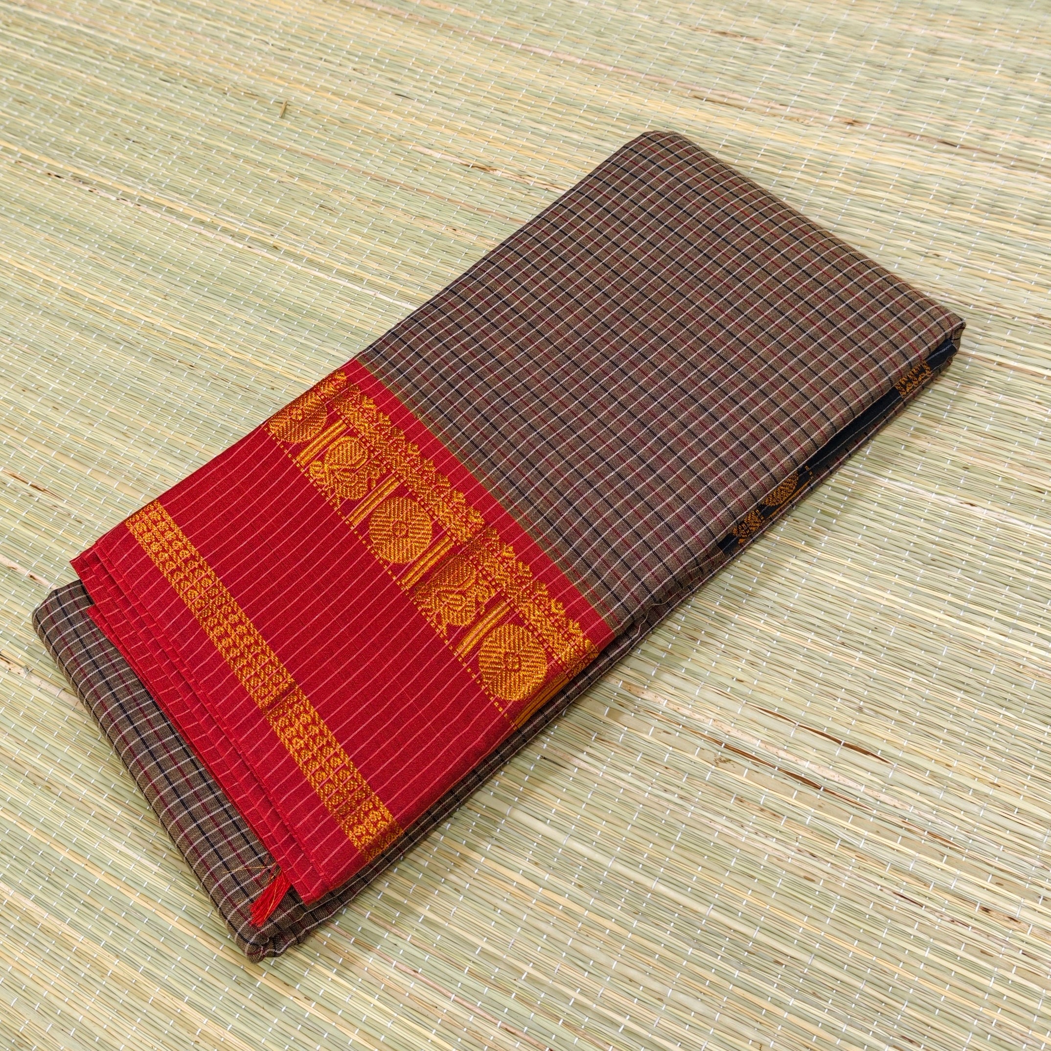 Narayanpet cotton saree with ganga jamuna border NC14