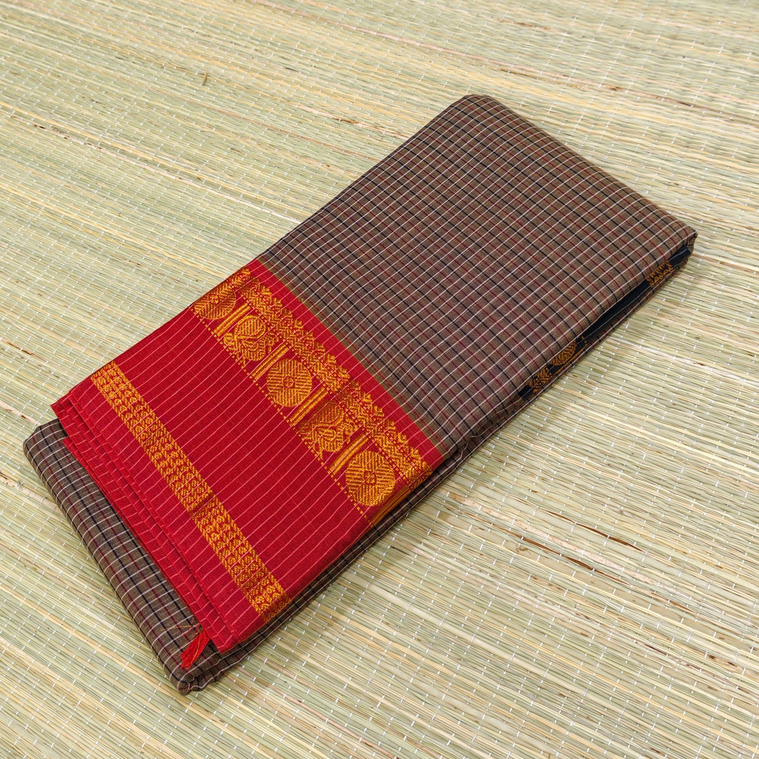 Narayanpet cotton saree with ganga jamuna border NC14