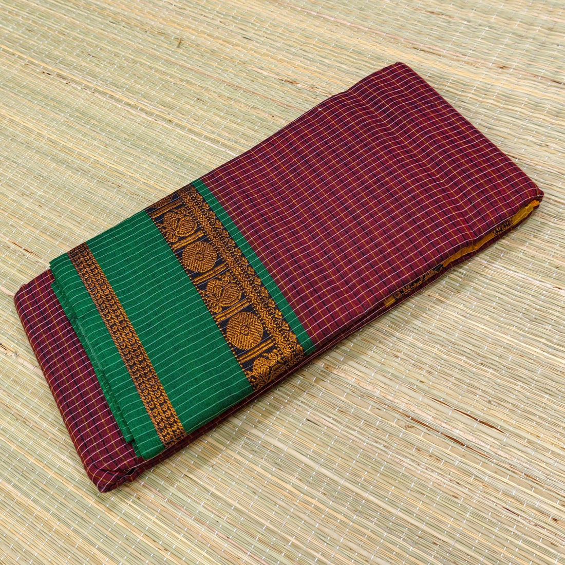 Narayanpet cotton saree with ganga jamuna border NC14