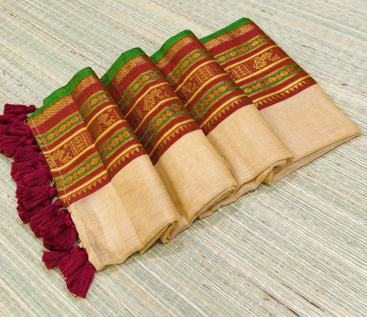 Premium Mul cotton saree with kanchi border