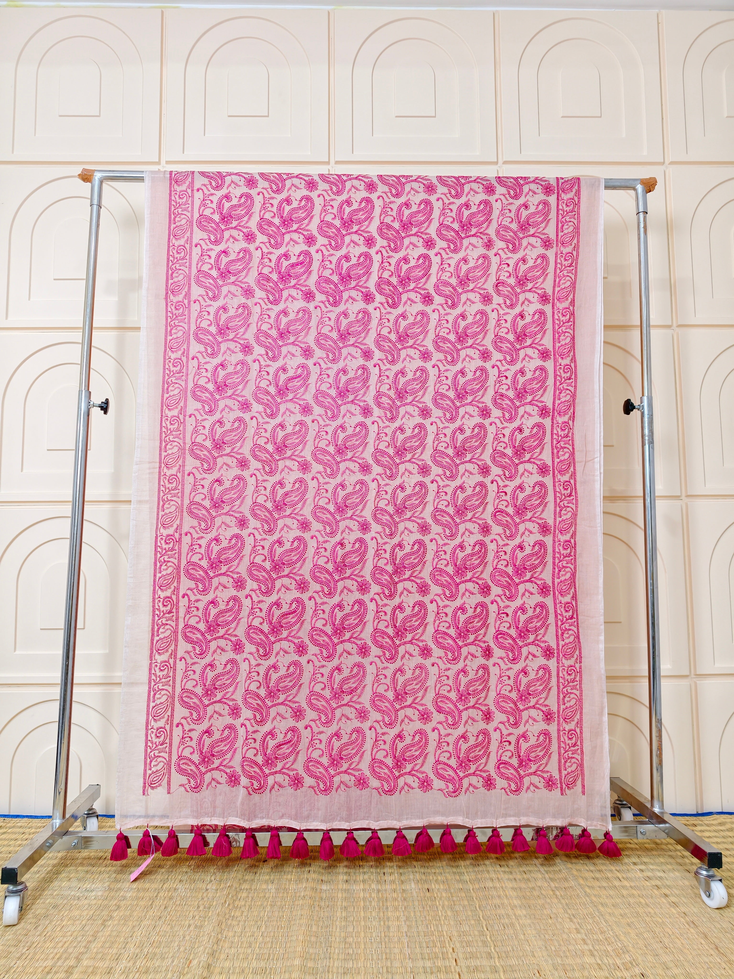 Premium Mul cotton with chikankari embroidery PMCE1