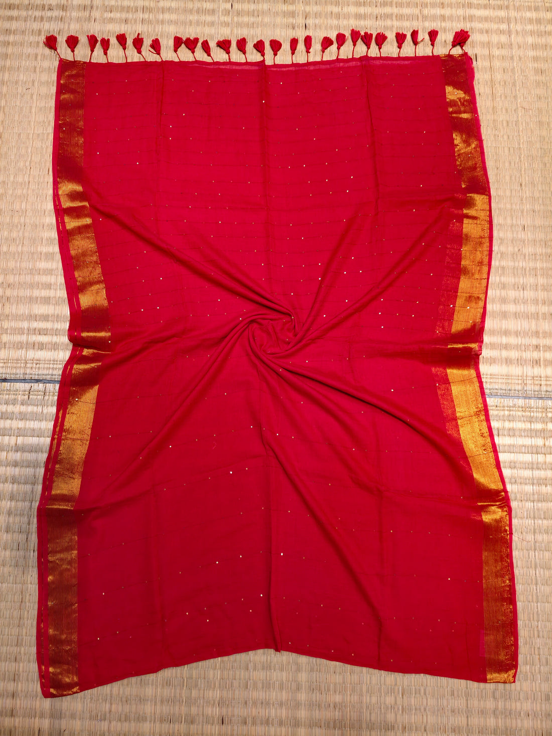 Premium mul cotton saree with sequence embroidery PMK