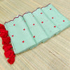 Premium Mul cotton saree with small heart embroidery saree