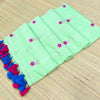 Premium Mul cotton saree with small flower embroidery