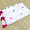 Premium Mul cotton saree with small flower embroidery