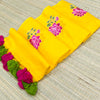 Premium Mul cotton saree with lotus embroidery