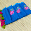 Premium Mul cotton saree with lotus embroidery