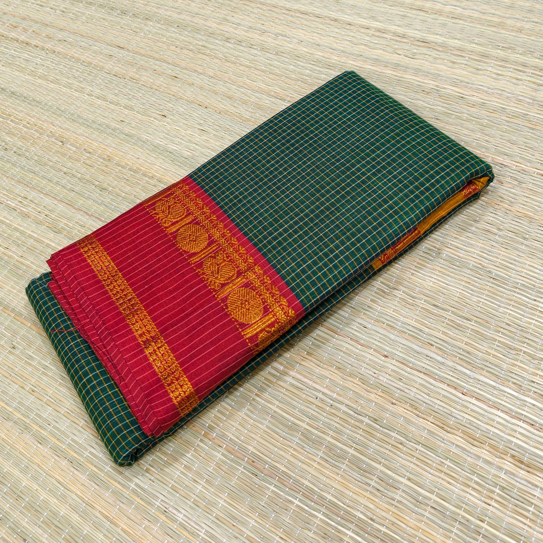 Narayanpet cotton saree with ganga jamuna border NC14