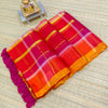 Premium multi big zari checks mul cotton saree PMK51